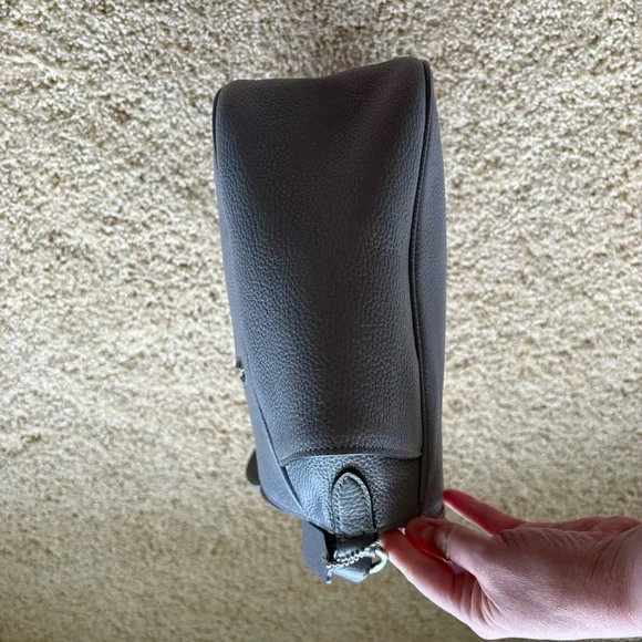 Coach Rori Gray Pebbled Leather Hobo Shoulder Bag - Picture 12 of 16